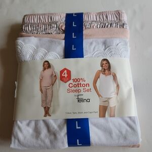 Felina 4-Piece Cotton Sleep Set